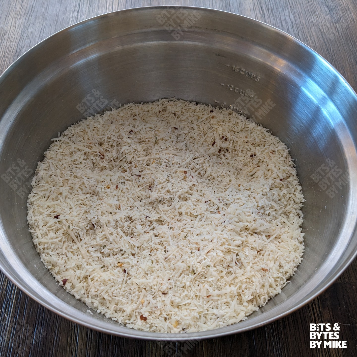 Parmesan cheese mixture for boneless chicken wings