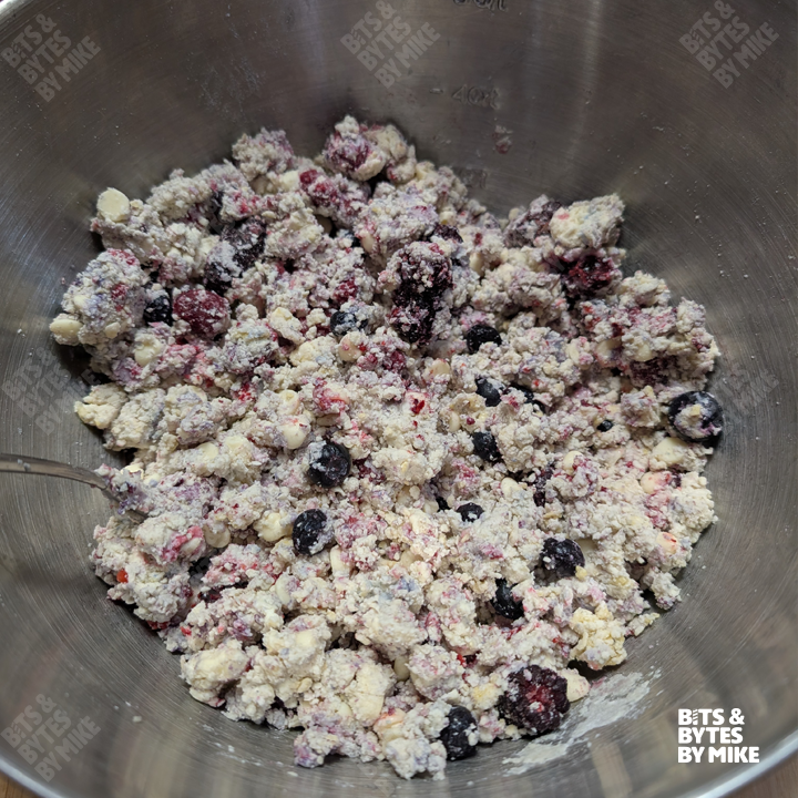 Scone mix in bowl
